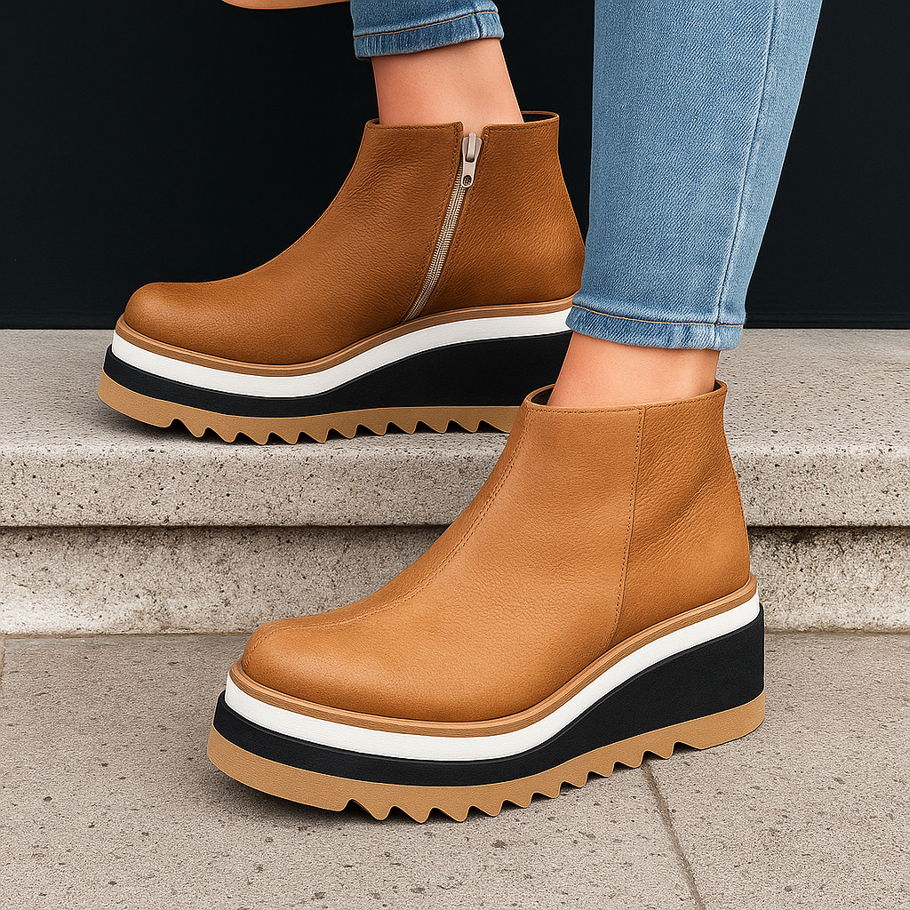 Charlotte | Walnut Platform Sneakers