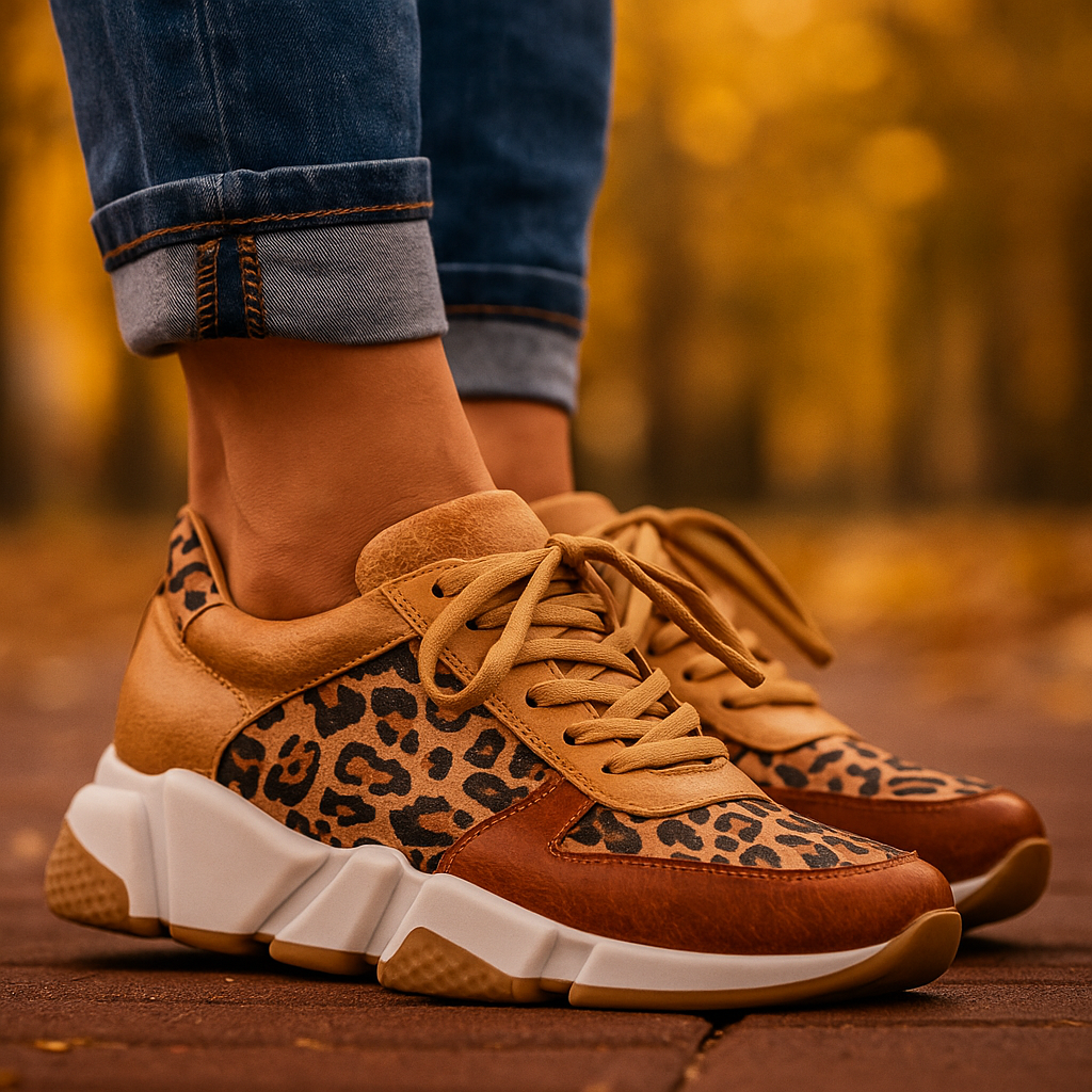 Florence | Leopard Lace-Up Runners