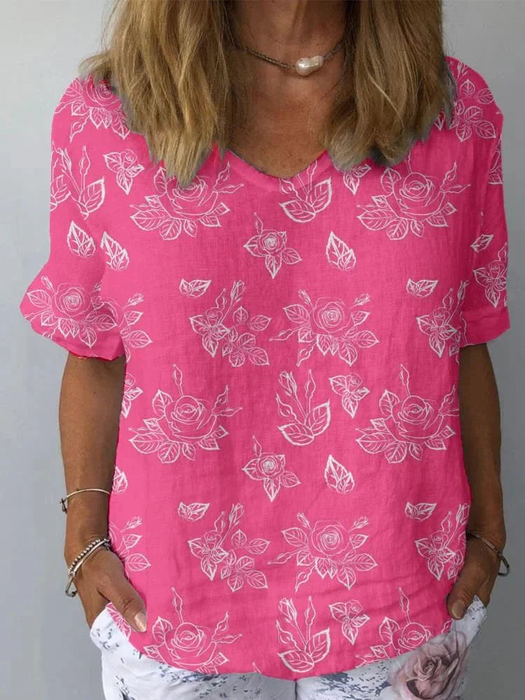 Aria | Blooming Brushstrokes Tee