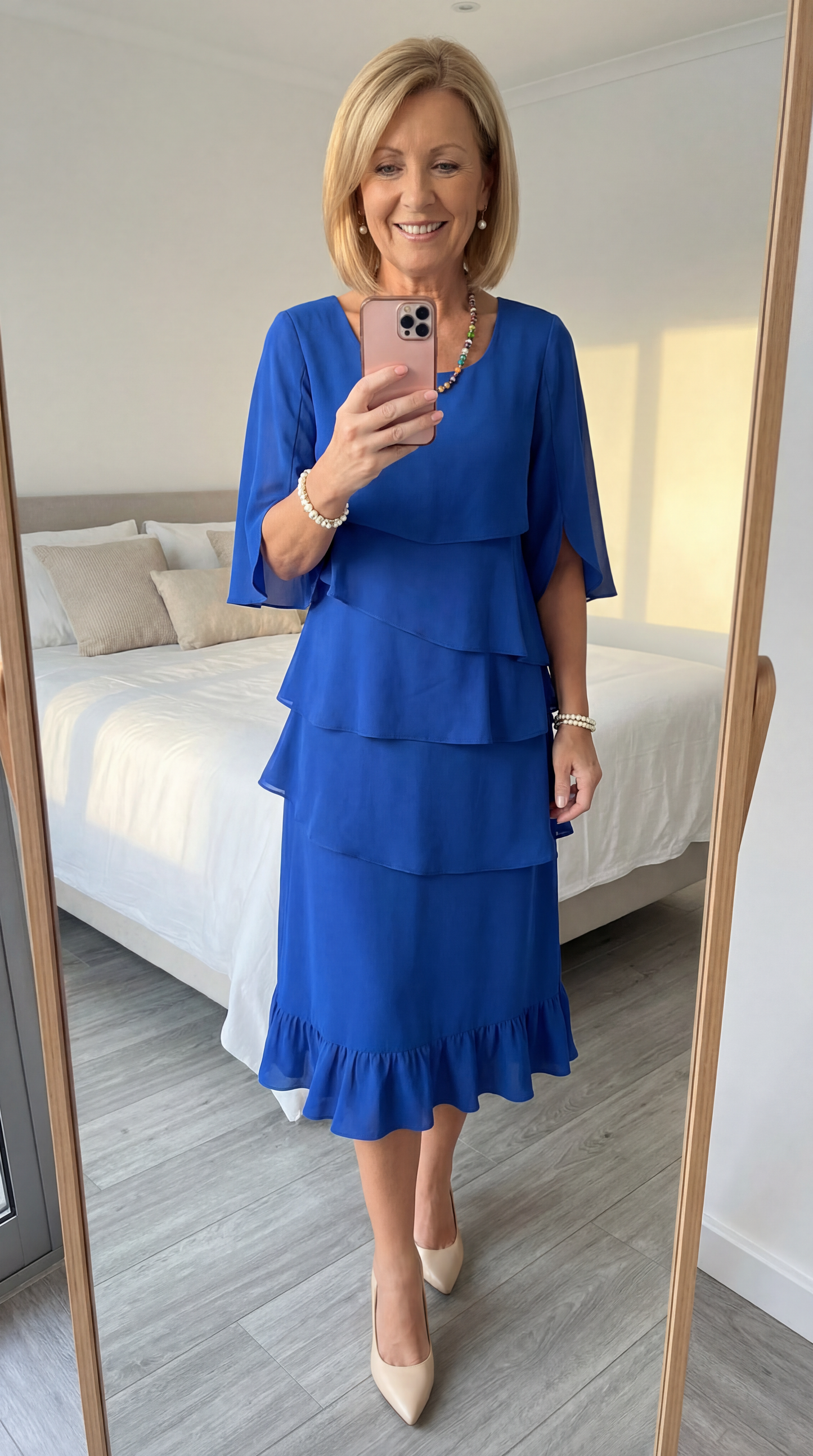 Lily | Layered Ruffle Midi Dress