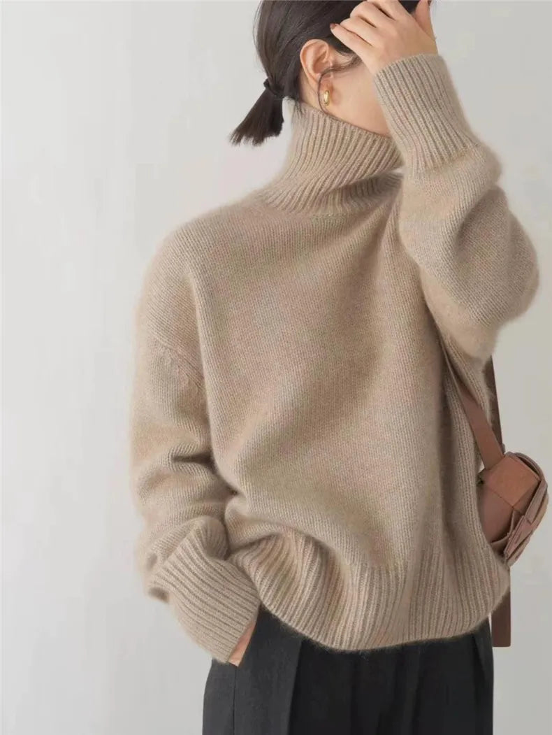 Isabella | High Collar Cashmere Jumper