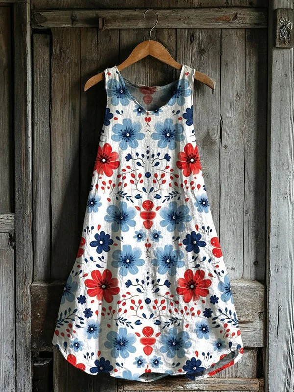 Quinella | Vintage Loose Floral Tank Dress
