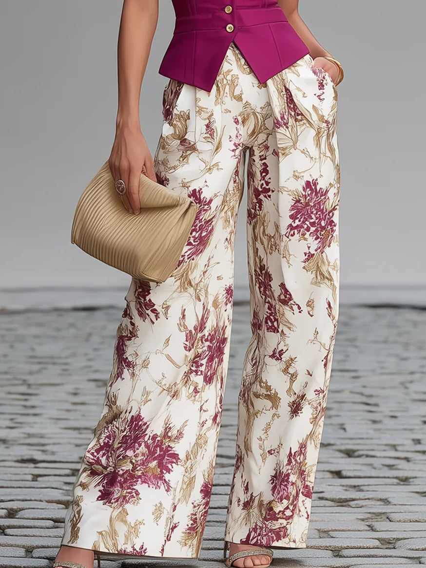 Rosette | Pink Vest & Pants Set