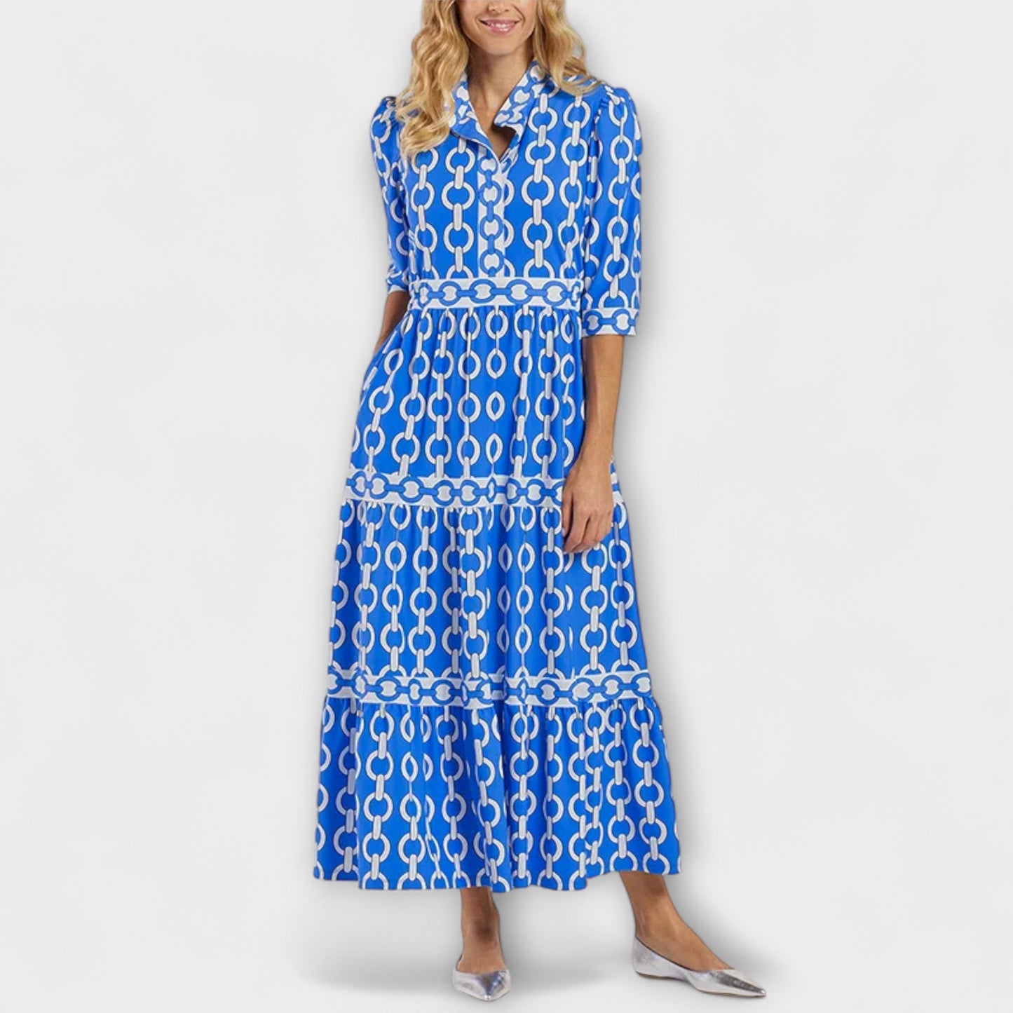 Juliette | Midi Dress with Chain Pattern