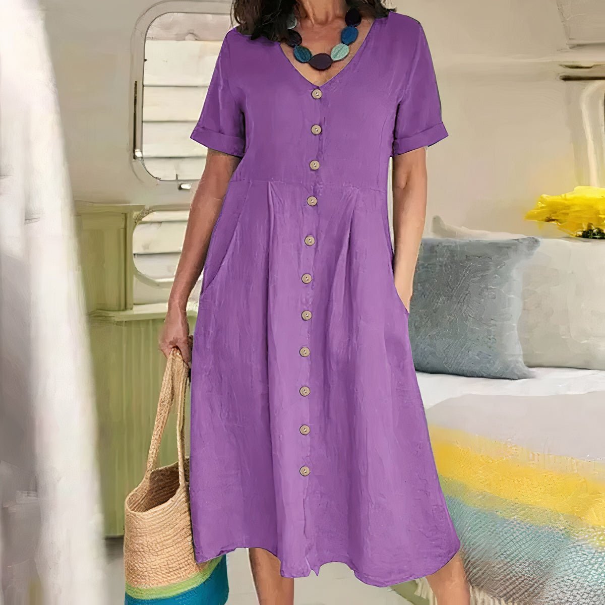 Briar - Effortless Buttoned Dress - Alira - Boutique
