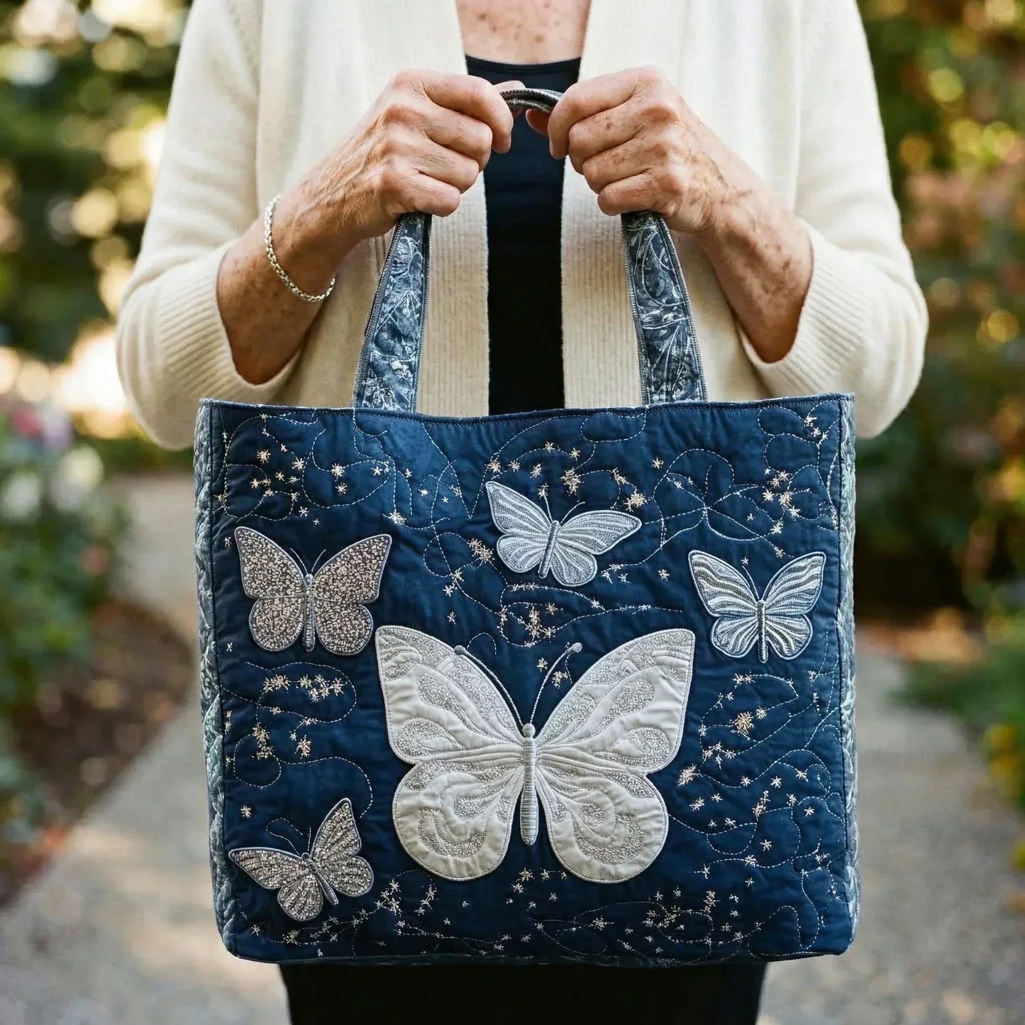 Artisanal Bag - Silver Butterfly
