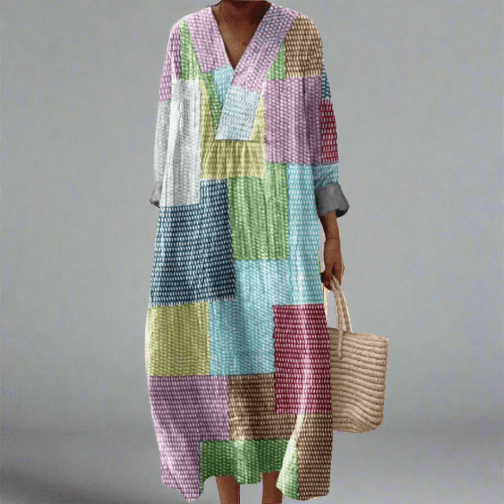Indiana | Elegant Geometric Dress - Alira - Boutique
