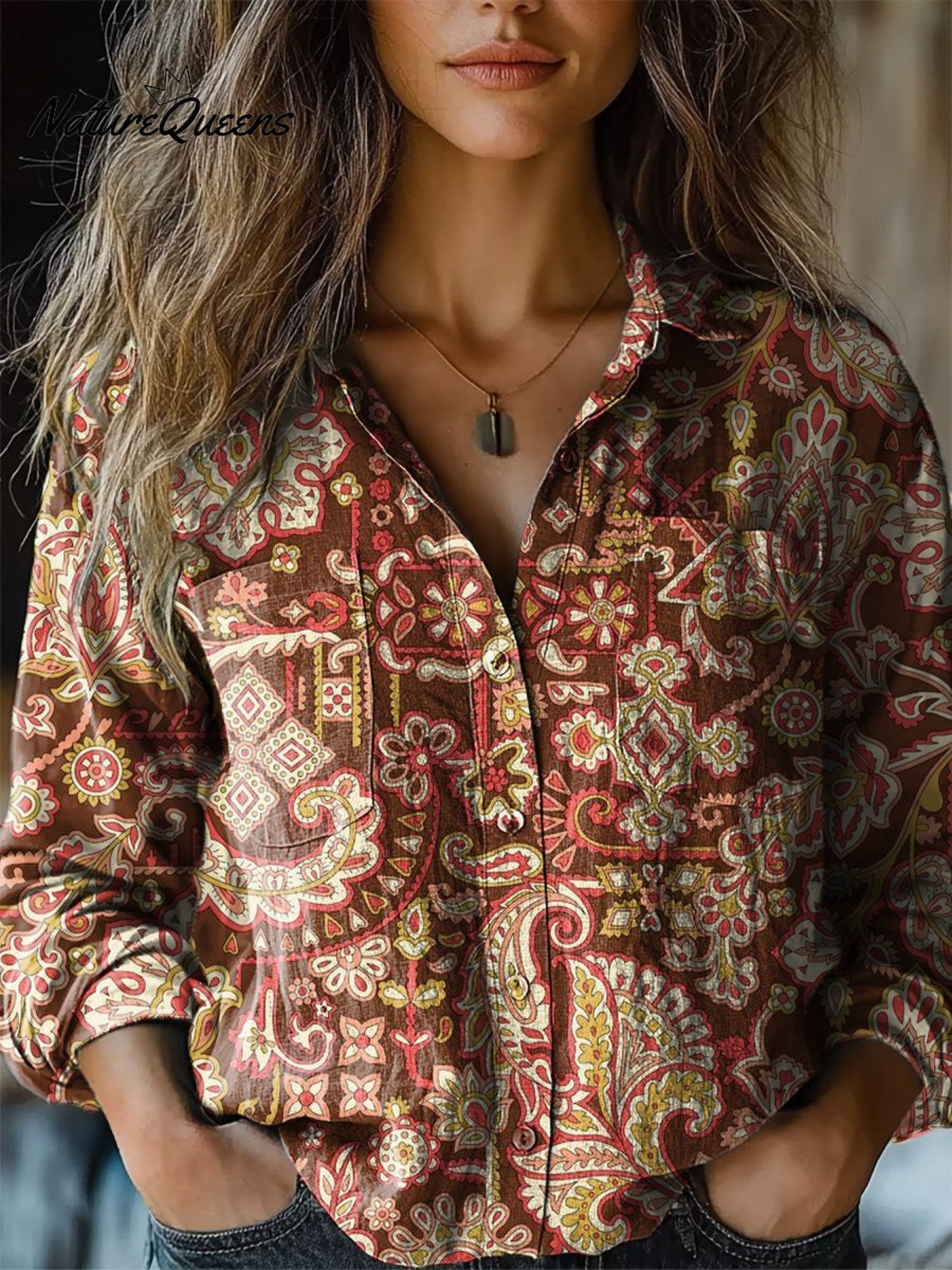 Rydal | Ethnic Flower Cotton Blouse