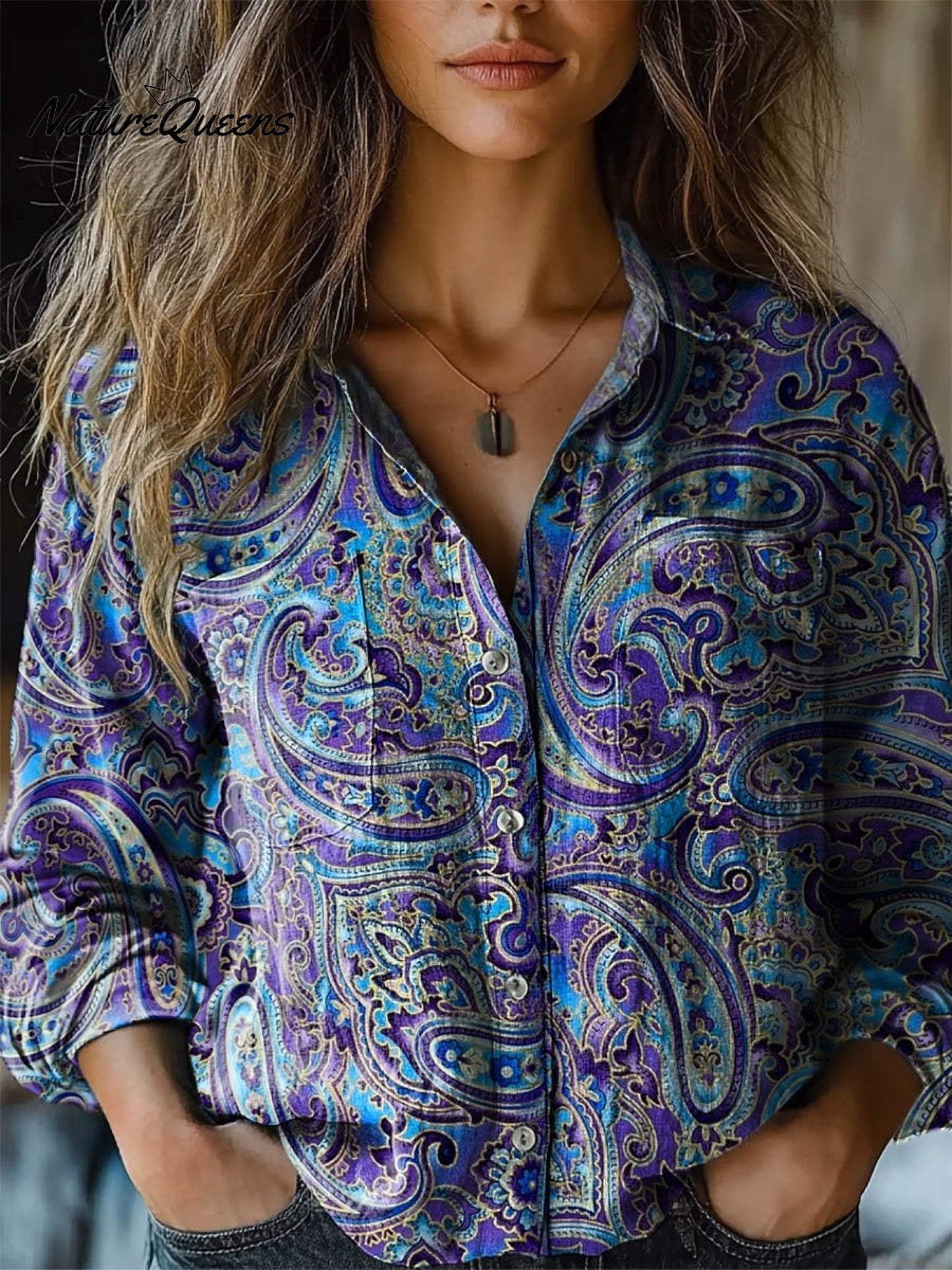 Borrowdale | Folk Print Long Sleeve Top