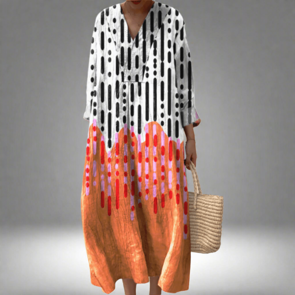 Kiara | Elegant Geometric Dress - Alira - Boutique
