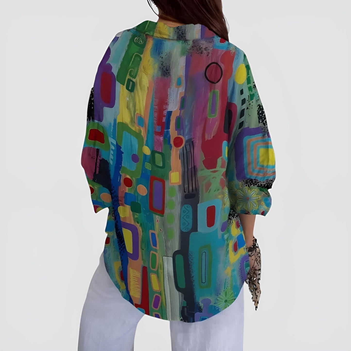 Edna Artistic Floral Blouse