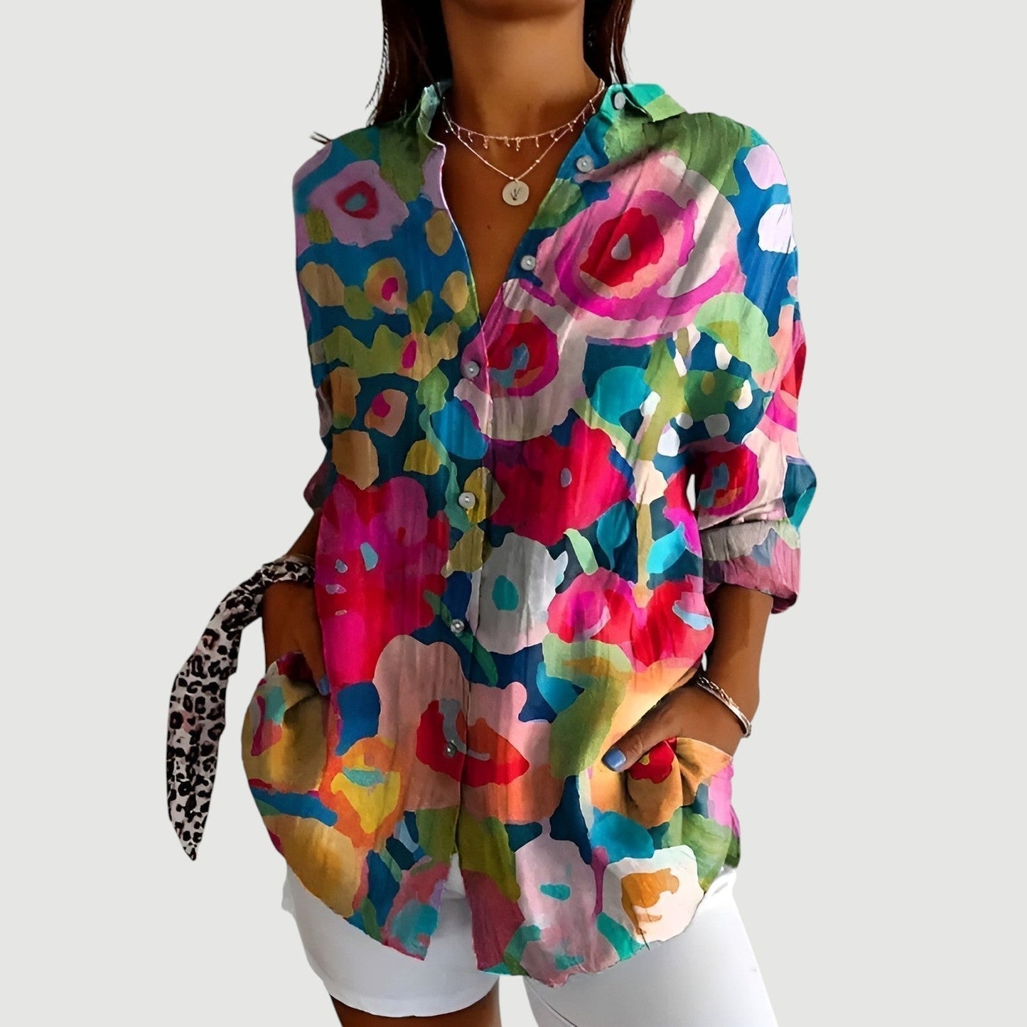 Anna | Artistic Blomst Blouse