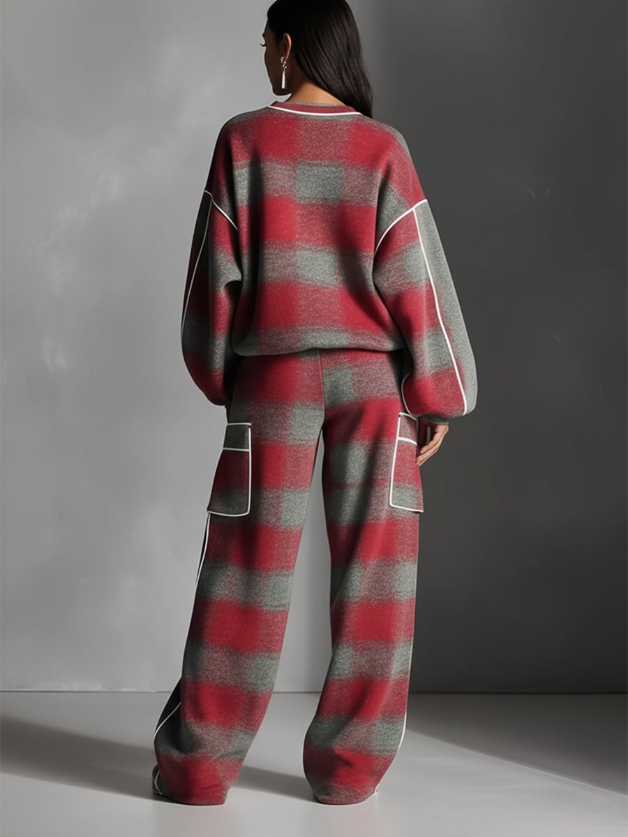 Nora | Plaid Street Pantsuit