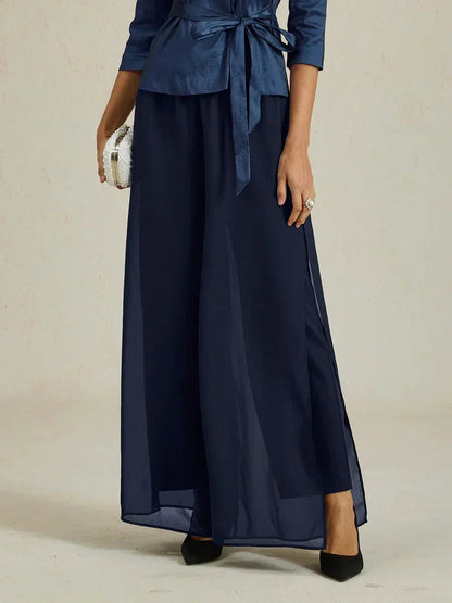 Ivorelle | Chiffon Split Leg Pants