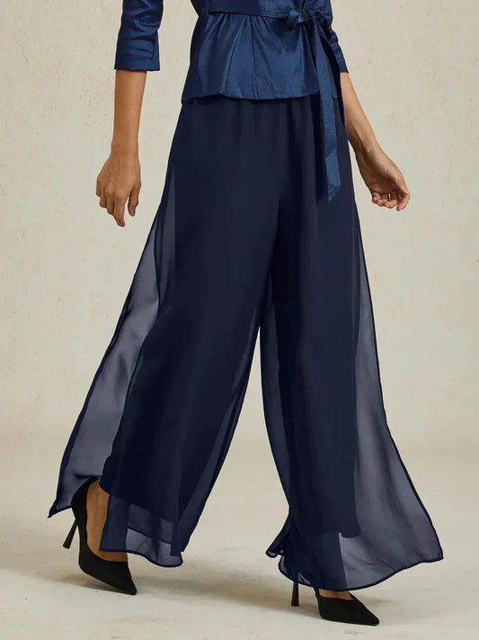 Navessa | Chiffon Split Leg Pants