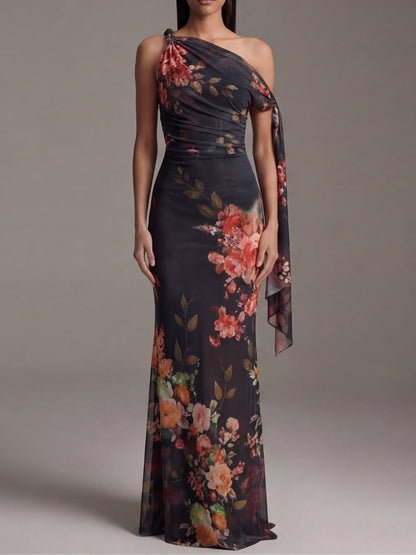 Shouldene | Black One-Shoulder Maxi Dress