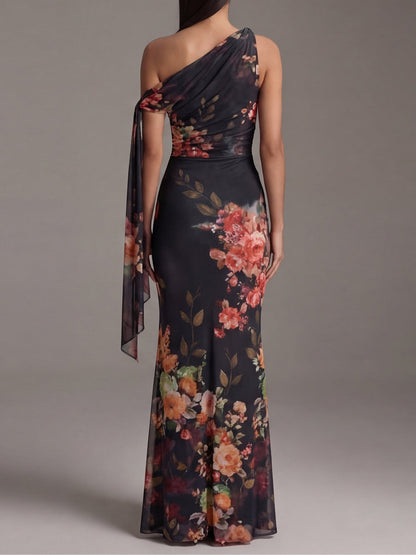 Shouldene | Black One-Shoulder Maxi Dress