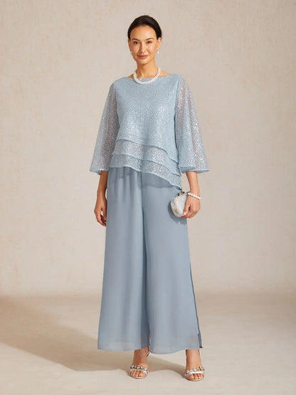Olivenna | Chiffon Split Leg Pants