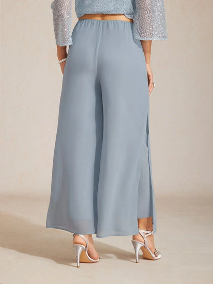 Olivenna | Chiffon Split Leg Pants
