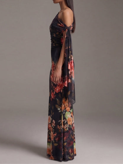 Shouldene | Black One-Shoulder Maxi Dress