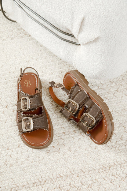 Dovie | Brown Wedge Sandal