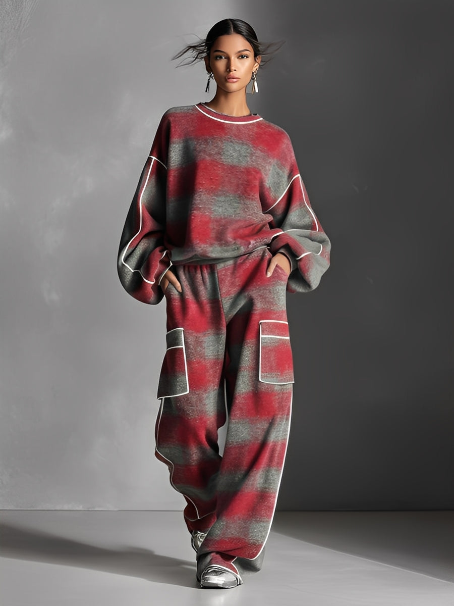 Nora | Plaid Street Pantsuit