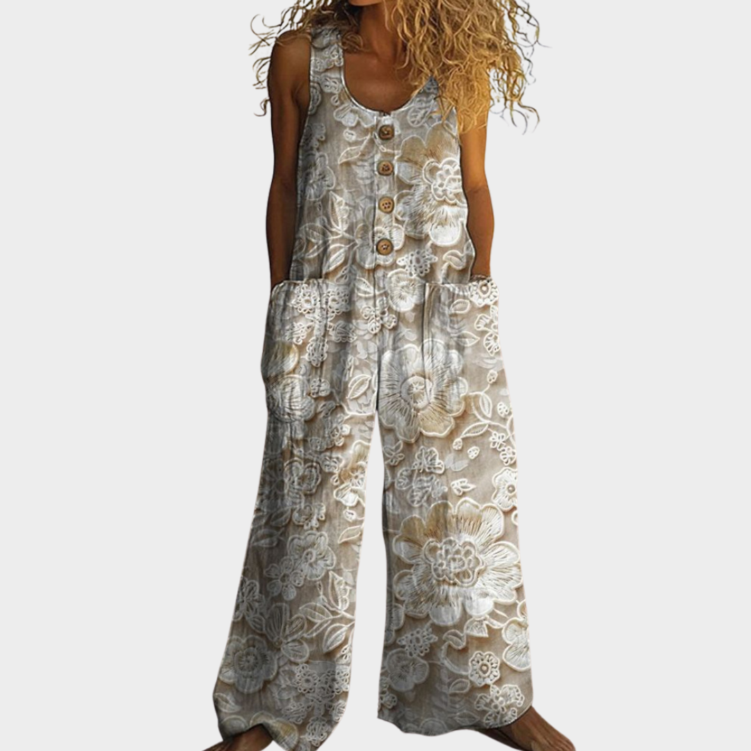 Fawnlea | Abstract Print Fluid Jumpsuit