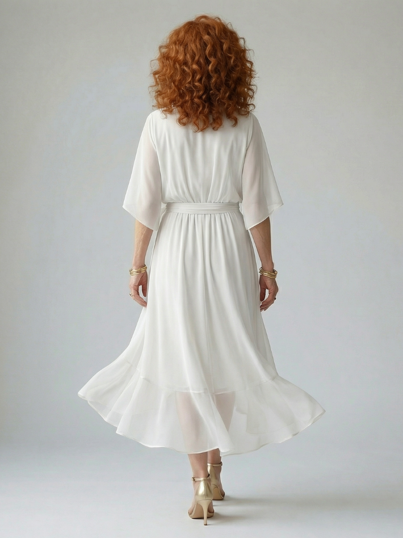 Elric | Lightweight Midi Dress with Draping