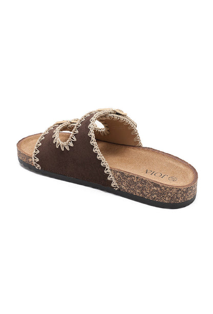 Sunniva | Brown Wedge Sandal