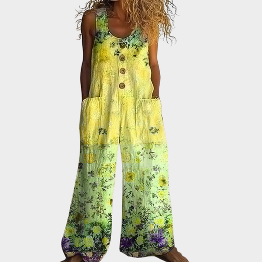 Oleander | Classic Floral Fluid Jumpsuit