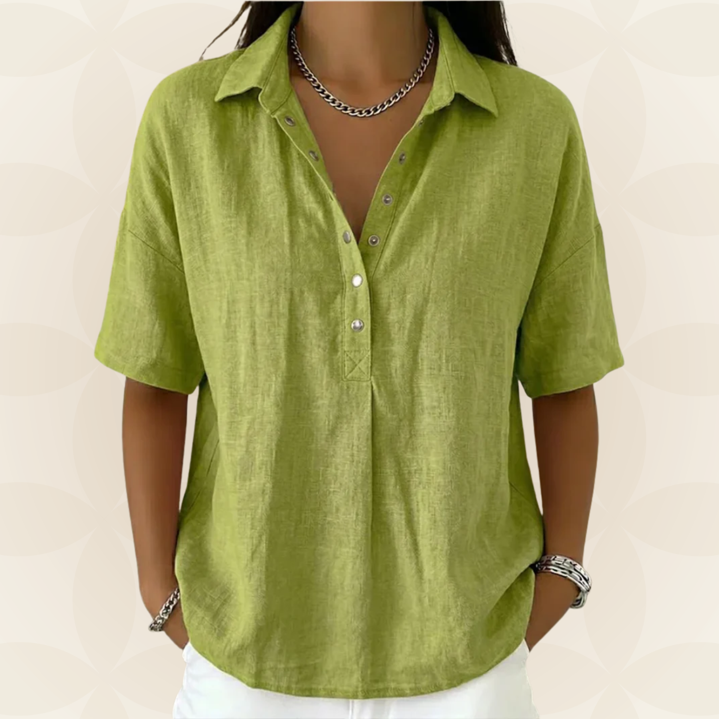 Wrenley | The Collared Button Blouse