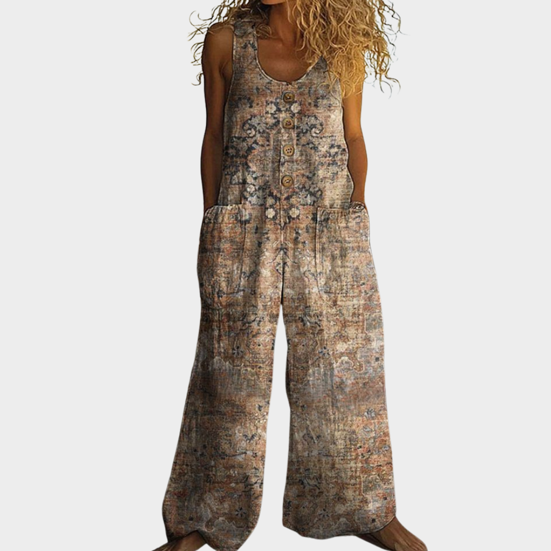 Jasmine | Botanical Print Jumpsuit