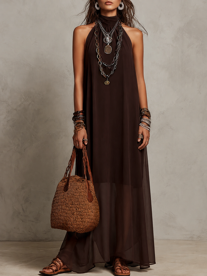Hollis | Halter Neck Maxi Dress