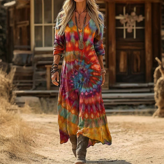Delara | Long Sleeve Casual Boho Dress