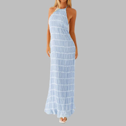 Lunet | Elegant Sleeveless Backless Bodycon Maxi Dress