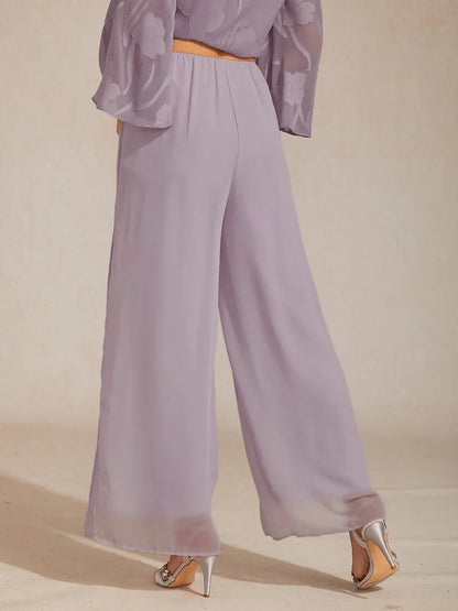 Olivenna | Chiffon Split Leg Pants