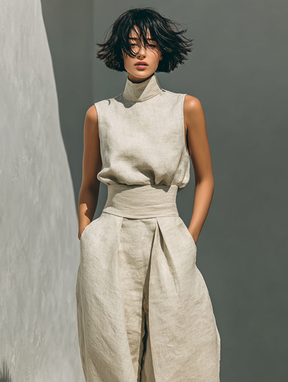 Chloe | Linen Blouse Set