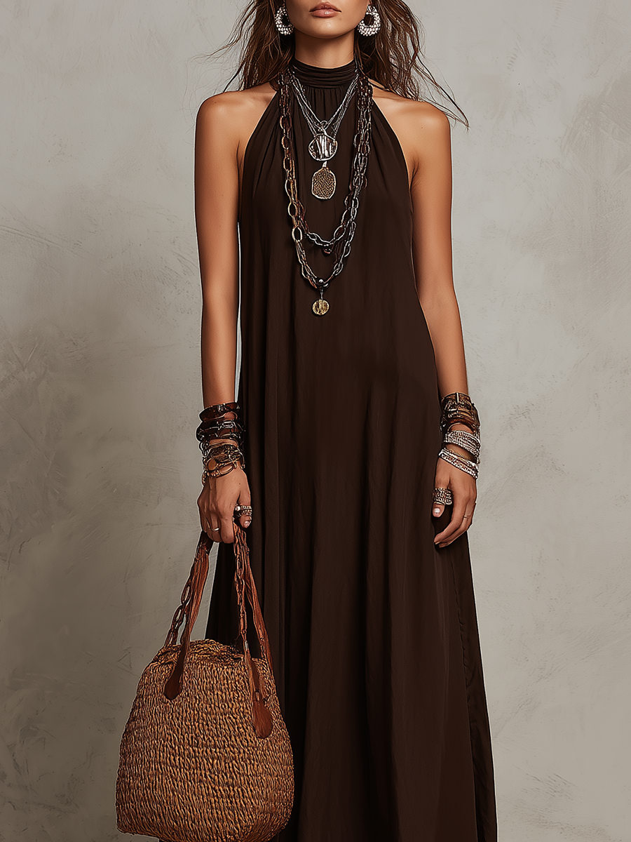 Hollis | Halter Neck Maxi Dress