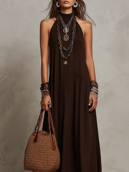 Hollis | Halter Neck Maxi Dress