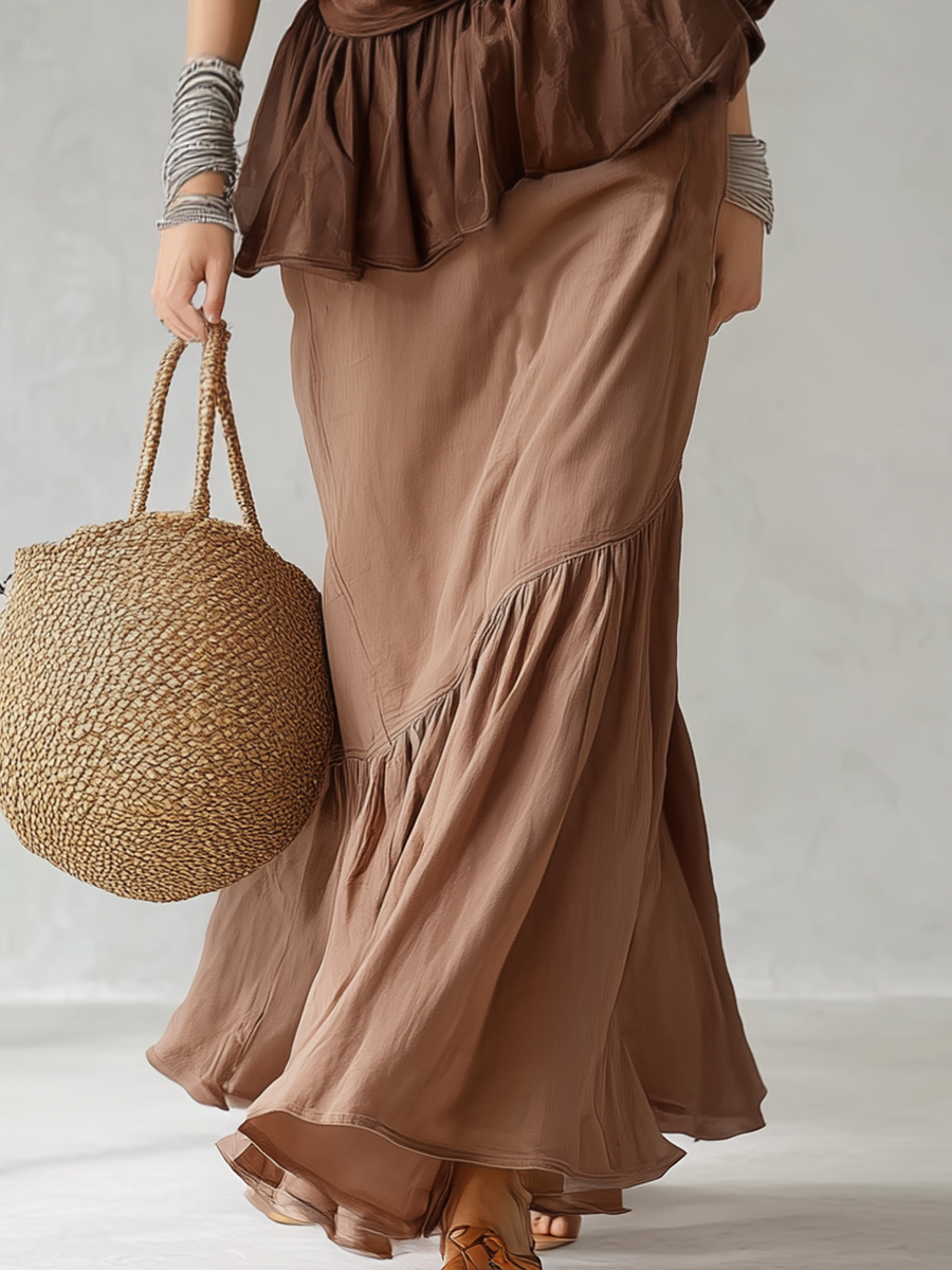 Yasmin | Wrap Waist Maxi Skirt Set