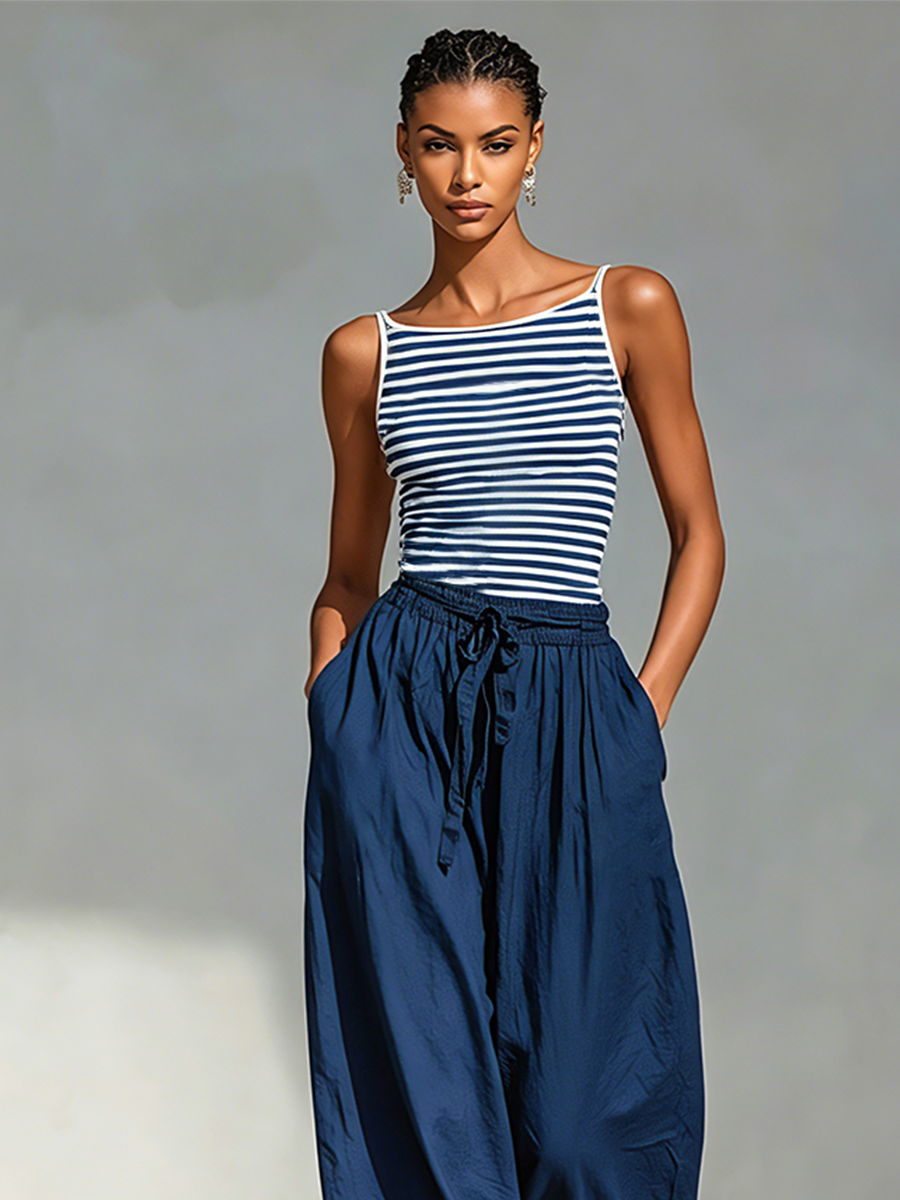 Alice | Striped Cotton Set