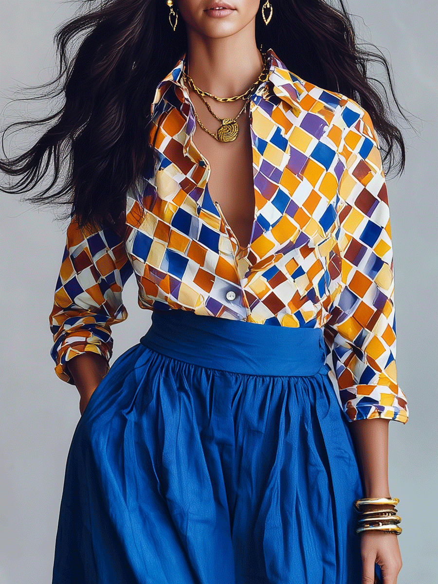 Dahlia | Vacation Mediterranean Blue Two-Piece Boho Set