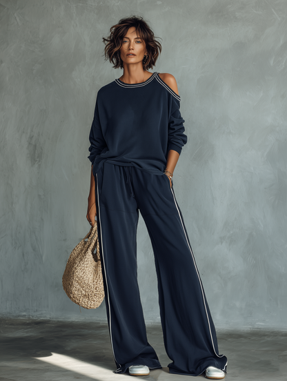 Mabel | One-Shoulder Sweat Set