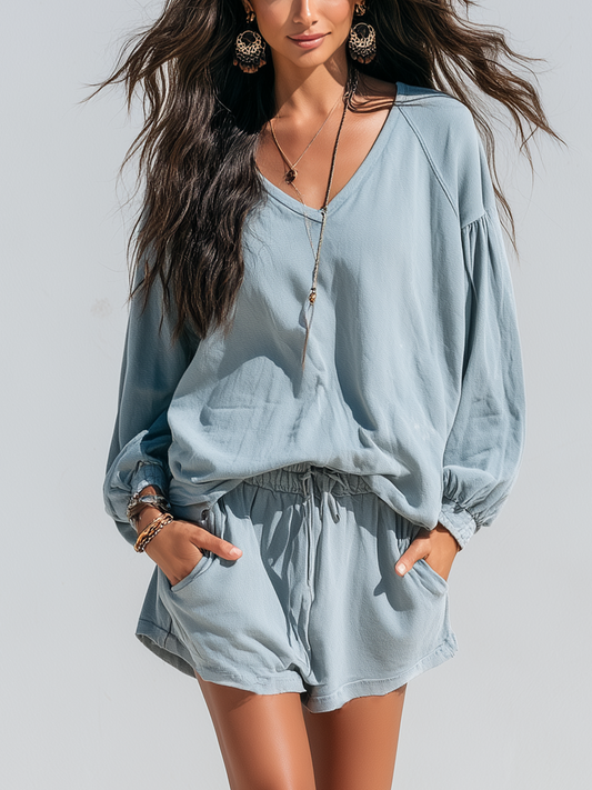 Chelsea | Belted Boho Short Set