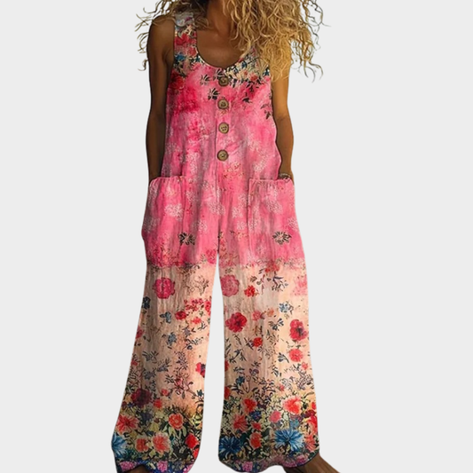 Annalise | Boho Floral Jumpsuit