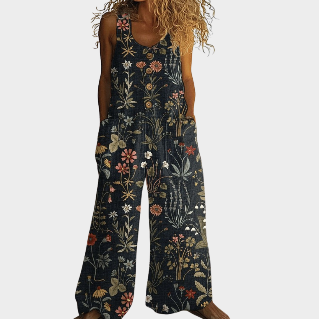 Yarrow | Folk Floral Casual Jumpsuit