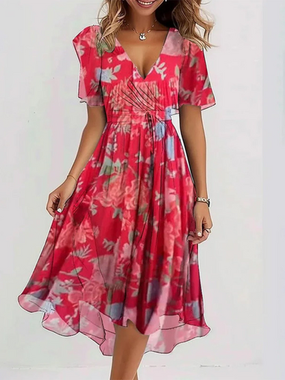 Lavina | Vibrant Boho Midi Dress