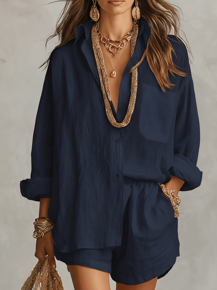 Skye | Linen Boho Short Set