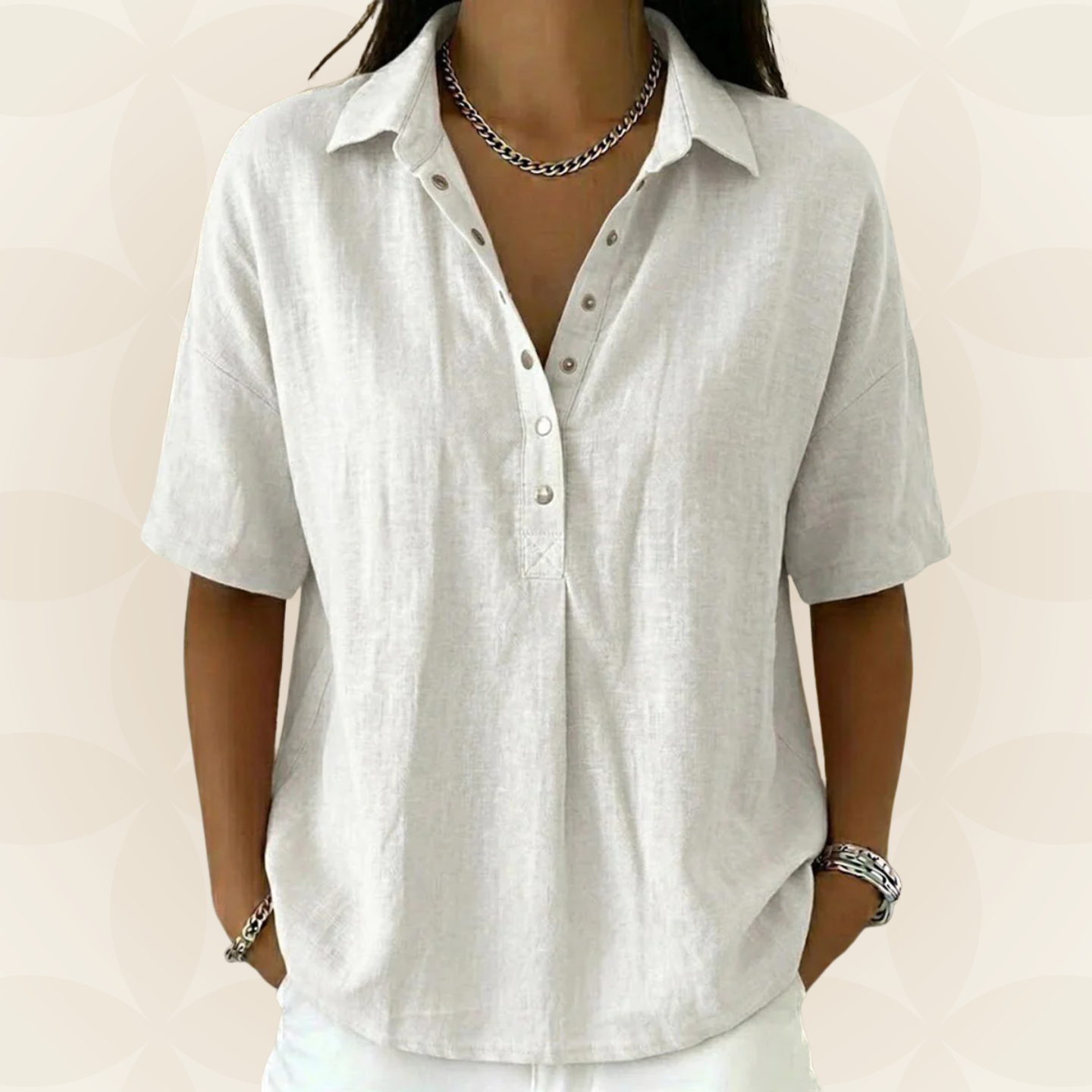 Guinevere | The Collared Button Blouse