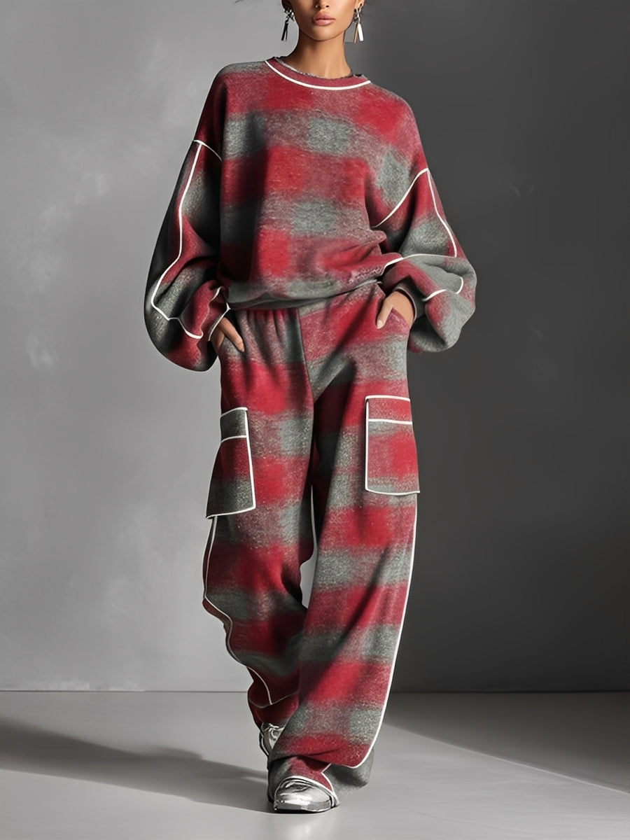 Nora | Plaid Street Pantsuit